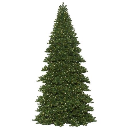 VICKERMAN 18 ft. x 96 in. Green Oregon Frame Christmas Tree with 9900 Warm White Dura Light C164218LEDWW